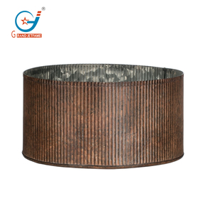 Bán buôn sản phẩm 0.7 gallon kim loại trồng mạ kẽm Chậu Hoa Vườn hiệu ứng rỉ sét với tẩy thiết lập cho vườn nhà - Product Image 6