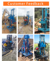 Foreuse hydraulique portable pour puits d'eau, montée sur remorque, 200 m, pour l'approvisionnement en eau des fermes