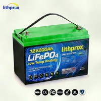 Batterie LiFePO4 à décharge profonde 12V 200AH Grade A pour stockage domestique, BMS intelligent Bluetooth, borne M8, 6000 cycles, CE RoHS IP67, OEM ODM