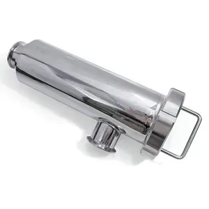 Sıhhi paslanmaz çelik TriClamp uçları ile gıda sınıfı açı tipi birliği filtre tüpü süzgeç