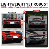 Diffuseur arrière en fibre de carbone sèche de qualité supérieure, style OEM, pour Ferrari F8, lèvre de pare-chocs arrière, aileron, modification de véhicule