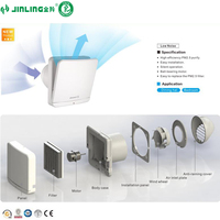 Nouveau design, ventilateur extracteur mural de salle de bain de 6 pouces, purification efficace PM 2.5, ventilateur de ventilation, ventilateur d'extraction pour toilettes
