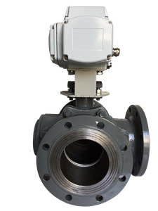 Válvula de Bola Motorizada de 3 Vías, Tipo T L, 220V 24V, Acero Inoxidable WCB CF8M, con Brida - Product Image 6