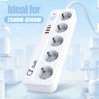 Multiprise anti-surtension standard UE, rallonge électrique 5 prises, multiprise avec plusieurs trous