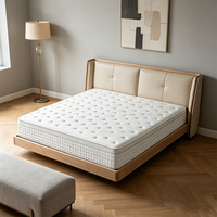 Matelas hybride Queen Size 12 pouces, enroulé en boîte, mousse à mémoire de forme, ressorts ensachés, tissu tricoté respirant, fermeté moyenne