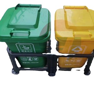 Marcos de plástico para contenedores de basura sanitarios de 30L y 50L, rectangulares, extraíbles, para exteriores, con soporte para clasificación de residuos. - Product Image 5