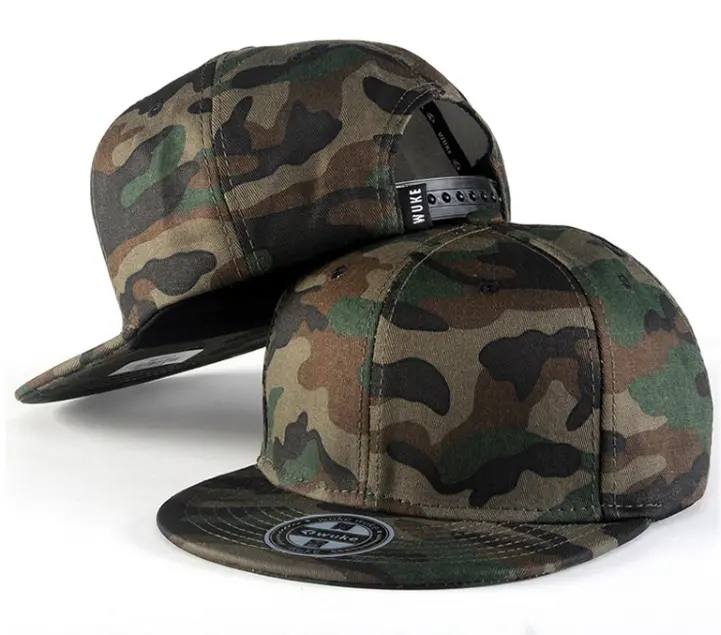 Custom Man Flat Stylish Caps Camouflage Hat for Men