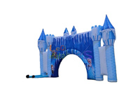 Publicité Frozen Cartoon Thème Blowup Gonflable Bienvenue Entrée Arche Tunnel Pour Halloween Fête De Noël Événement Décoration