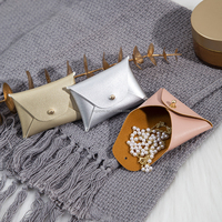 Nouvelle conception, mini sac de rangement en cuir PU mignon 7*5cm, pochette de protection DIY pour bijoux, porte-bague et collier, idéal pour les cadeaux