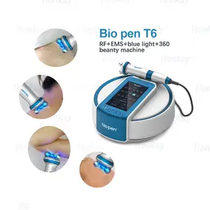 Home Use 3 in 1 RF Blue Light Therapy EMS Micro Current 360Roller RF Face Lift Skin Tightening Wrinkle Remover Beauty Instrument