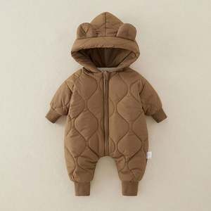Mono de Invierno con Capucha para Bebé, Traje de Nieve para Niños y Niñas, Ropa Gruesa de 0 a 24 Meses, Mono con Capucha de Oso, Mono Abrigado - Product Image 3