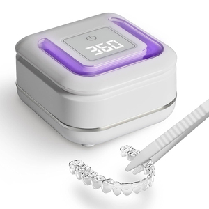 Limpiador <span class=keywords><strong>Dental</strong></span> Eléctrico Personalizable 2 en 1 de 180 ml <span class=keywords><strong>con</strong></span> 2 Modos UV y Ultrasónico para Retenedores, <span class=keywords><strong>con</strong></span> Temporizador Digital - Product Image 1