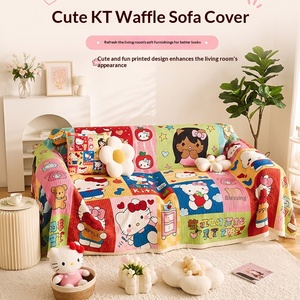 Housse de <span class=keywords><strong>canapé</strong></span> en polyester exclusif transfrontalier, motif dessin animé, entièrement couvrante, nouvelle arrivée, mignonne, anti-poussière et anti-griffures pour chats - Product Image 1