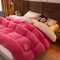 Couette Élégante et Confortable en Velours Flanelle Ultra Doux avec Doublure Sherpa Épaisse – Qualité Supérieure – Taille Queen – Vente en Gros
