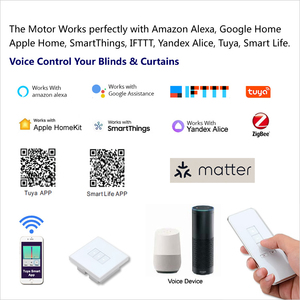 Riel de Cortina Motorizado Inteligente Tuya Wifi Compatible con <span class=keywords><strong>Google</strong></span> Home y Alexa, Motor Eléctrico Automático para Cortinas con Varilla y Control Remoto - Product Image 6