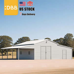 Grand stock 39Ft 39Ft 13Ft Garage Hangar Voiture Couleur Unie Acier Tuile Peak Structure en Acier Galvanisé Bâtiment d'usine - Product Image 2