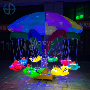 मजेदार बच्चों मनोरंजन पार्क आकर्षण लिफ्ट फ्लाइंग चेयर कारौसेल मिनी फ्लाइंग चेयर कैरोसेल के लिए सवारी - Product Image 5