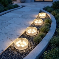 Lampe LED solaire étanche en forme de brique de verre pour sol, marches d'escalier, allée de jardin, décoration extérieure de villa