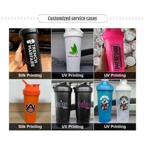 Artículo Promocional de Marketing, Botella Deportiva de Plástico Blanca de 600 ml, Libre de BPA, para Gimnasio, Entrenamiento, Batidos de Proteínas, con Logotipo Personalizado - Product Image 3