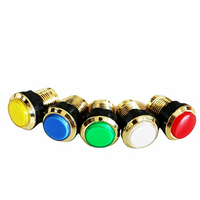 Interrupteur de jeu d'arcade à bouton-poussoir LED illuminé par or Max. Tension 250v Max. Courant 16a