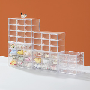 Caja de Almacenamiento de Plástico Transparente, Diseño Moderno, Mini Cajonera Rectangular, para Control Remoto, Uso en Escritorio - Product Image 5
