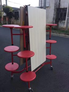 매점 학교 테이블 접이식 식당 책상 학교 가구 - Product Image 3