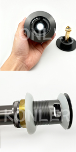 مصفاة وسدادة حوض مطبخ وحمام من النحاس بتصميم منبثق من مصنع صيني بكمية طلب منخفضة - Product Image 4