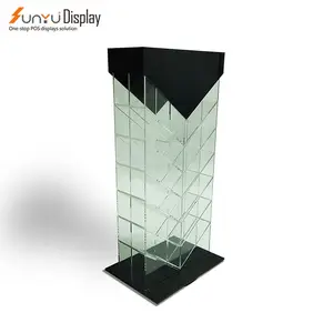 Профессиональный пользовательский Высококачественный акриловый напольный стенд из плексигласа прозрачный оконный стенд