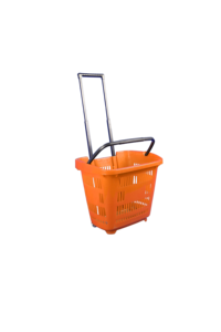 30L aluminio extensible mango <span class=keywords><strong>supermercado</strong></span> cesta de <span class=keywords><strong>la</strong></span> compra con ruedas - Product Image 3