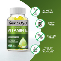 100% Naturel 120 Capsules de Vitamine E Antioxydante en Gélules Souples Vitamine E 400UI Compléments Alimentaires pour la Peau