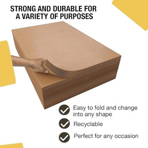 80g Vorgeschnittene Kraftpapierbögen 15x20 Zoll 480 Blatt Braunes Geschenkpapier Robustes Bastelpapier Hellbraunes Konstruktionspapier - Product Image 2