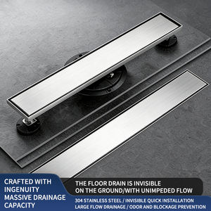 Drenaje de Piso Rectangular de Acero Inoxidable 304 con Inserto para Azulejos, Filtro Desodorizante y Antiolor - Product Image 2