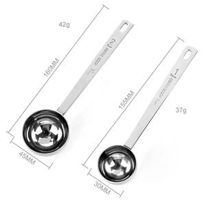 2 uds. Premium 304 Acero inoxidable mango largo multifunción <span class=keywords><strong>1</strong></span> <span class=keywords><strong>cucharada</strong></span> (15ml) 2 cucharadas (30ml) cuchara medidora juego de cucharas de café - Product Image 2
