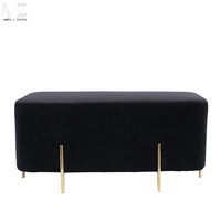 Couverture en tissu de style européen antique, pouf en éléphant et velours, banc de cheval, tabouret, salon moderne, bord rond et carré, 1 pièce