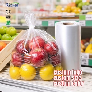 Custom Printed LDPE Roll <b>Bags</b> with Logo for Retail Store Shopping Grocery Supermarket Branded Plastic <b>Bag</b> on Roll Factory Direct - Product Image 1