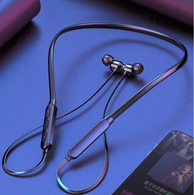 ABS Magnetic Wireless Neckband Sport Headphone for V5.1 LED JL IPX-4 Waterproof Long Endurance Microphone Headset Private