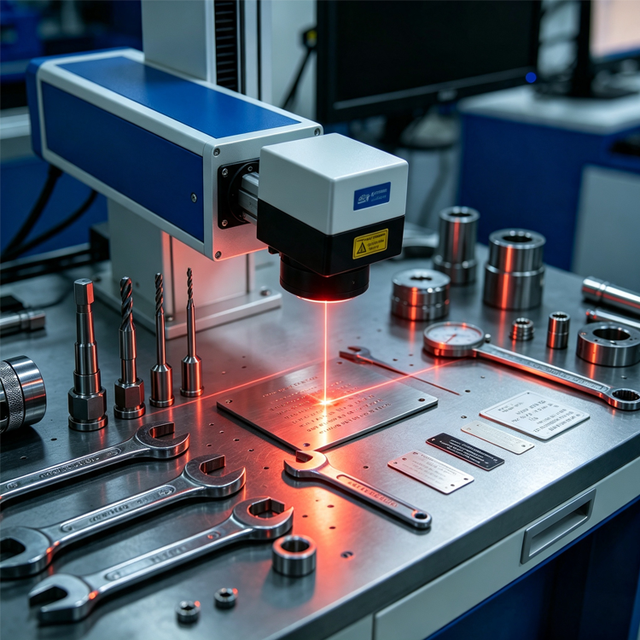 Small Commercial and Industrial Fiber Laser Marking Machine, Handheld Metal Nameplate Engraving Machine