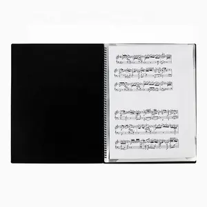 Zwart Frosted Cover Muziek Vel Organizer Waterdichte Grote Capaciteit Pp Plastic Muziek Score Map Voor Instrument Spelers