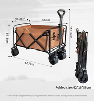 Chariot à plateforme pliable robuste 200 kg avec roulettes pivotantes de 5 pouces pour la logistique d'entrepôt