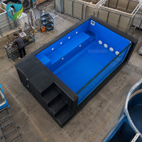 Piscine hors sol en fibre de verre à installation rapide, conteneur modulaire, réservoir de natation facile à monter pour jardin extérieur, spa domestique, piscine de plongeon