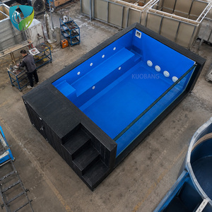 Piscine hors sol en fibre de verre à installation rapide, conteneur modulaire, réservoir de natation facile à monter pour jardin extérieur, <span class=keywords><strong>spa</strong></span> domestique, piscine de plongeon - Product Image 4