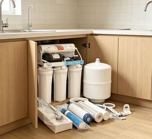 Système <span class=keywords><strong>de</strong></span> purification d'<span class=keywords><strong>eau</strong></span> par osmose inverse à 5 étapes, design fin et installation facile, pour usage domestique, filtration RO pour une <span class=keywords><strong>eau</strong></span> propre - Product Image 4