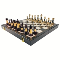 Jeu d'échecs en marbre de haute qualité pour enfants Nouveau design Pièces lestées de luxe pour jeux de société