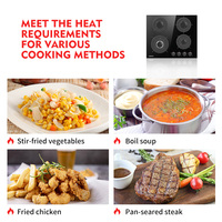 Cuisinière à gaz combinée 4 brûleurs de qualité commerciale, encastrable et portable, pour hôtels, voitures et usage domestique/extérieur