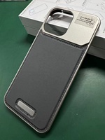 Étui magnétique en alliage d'aluminium pour iPhone 16 pro max Étui en cuir parfumé en aluminium avec boîte d'aromathérapie sans cadre