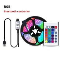 Contrôleur sans fil pour bande lumineuse LED RGB 2835/5050, 4 broches, 5V, avec télécommande IR 24 boutons, pour éclairage RGB