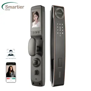 Smartier新型3d人脸识别指纹数字应用远程指纹解锁带摄像头的智能锁
