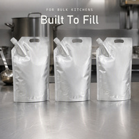 Pochette OEM personnalisée à bec verseur incliné en feuille d'aluminium, sachet alimentaire liquide autoportant 50-2000ml, avec bouchon en PET, AL, PE de qualité alimentaire et impression de logo