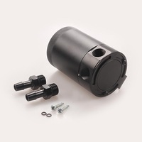 Universal Compact Racing Baffled 2-Port Oil Catch Can Tank Bộ Tách Dầu Không Khí Ấm Hai Lỗ Thoáng Khí