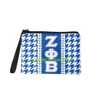 Porte-monnaie Zeta Phi Beta 1920, réutilisable, design personnalisé, vente en gros, sac à main de sororité de haute qualité, pratique à transporter